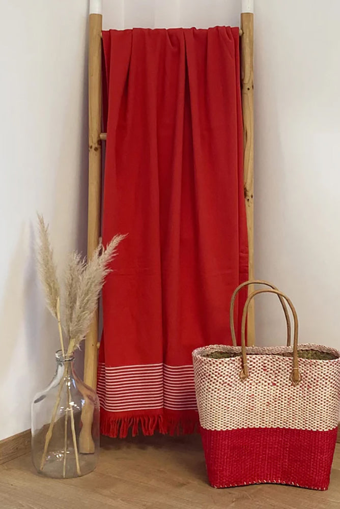 TELO MARE SPUGNA UNISEX ROSSO PASKI ROUGE COMPTOIR DE LA PLAGE